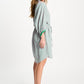 POM Amsterdam Dresses DRESS - Seersucker Green Pink