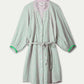 POM Amsterdam Dresses DRESS - Seersucker Green Pink