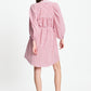 POM Amsterdam Dresses DRESS - Seersucker Red White