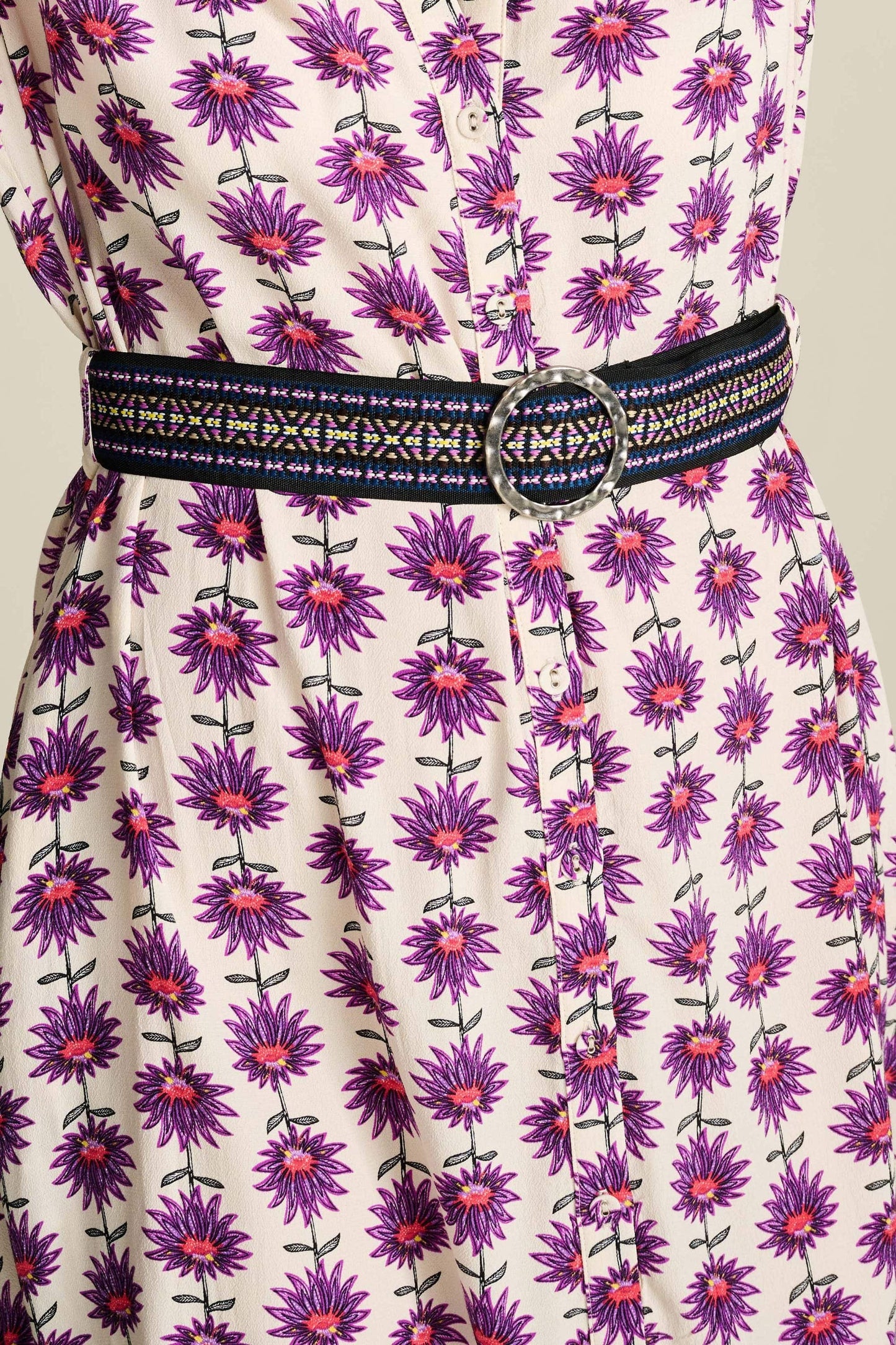 POM Amsterdam Dresses DRESS - Stella Flower Ecru