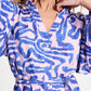 POM Amsterdam Dresses DRESS - Waves Pink Linen