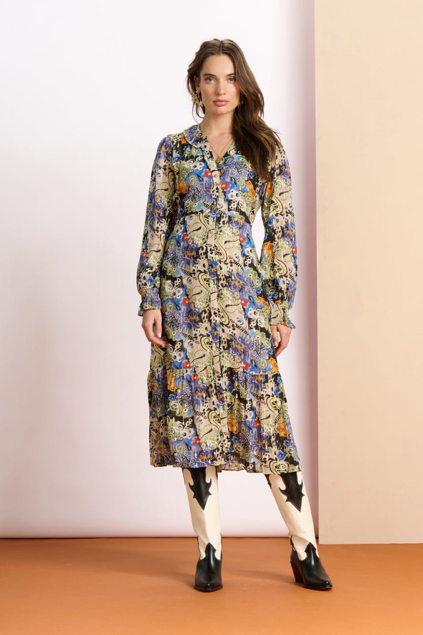 POM Amsterdam Dresses Multi colour / 34 DRESS - Gleaming Glory