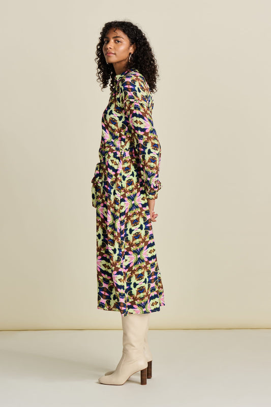 POM Amsterdam Dresses Multi colour / 34 DRESS - Luna Butterfly Sky