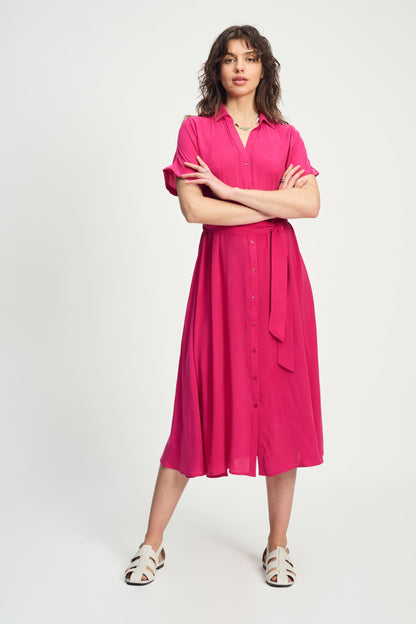 POM Amsterdam Dresses Pink / 34 DRESS - Lynn Fuchsia