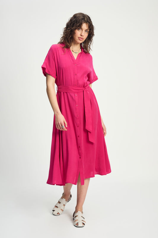 POM Amsterdam Dresses Pink / 34 DRESS - Lynn Fuchsia
