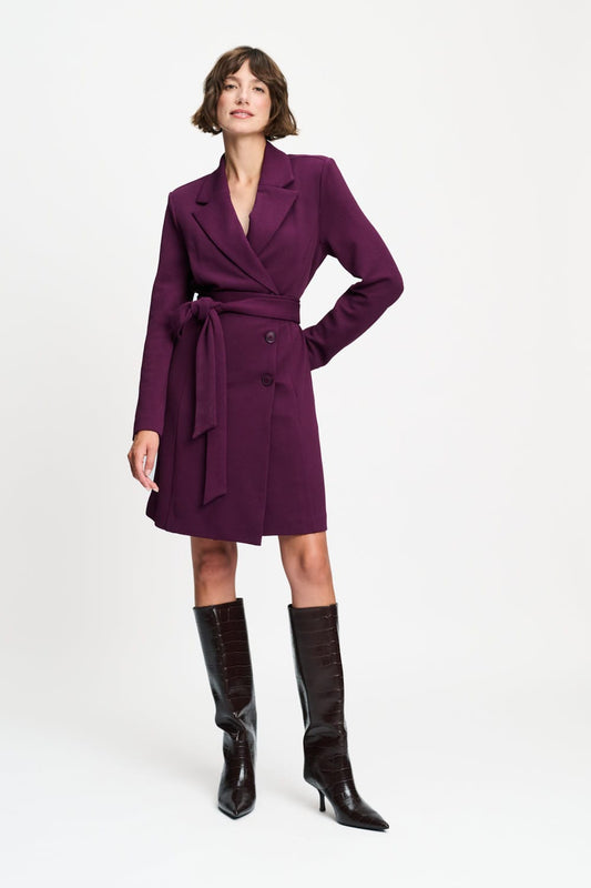 POM Amsterdam Dresses Purple / 34 DRESS - Dani Dark Plum