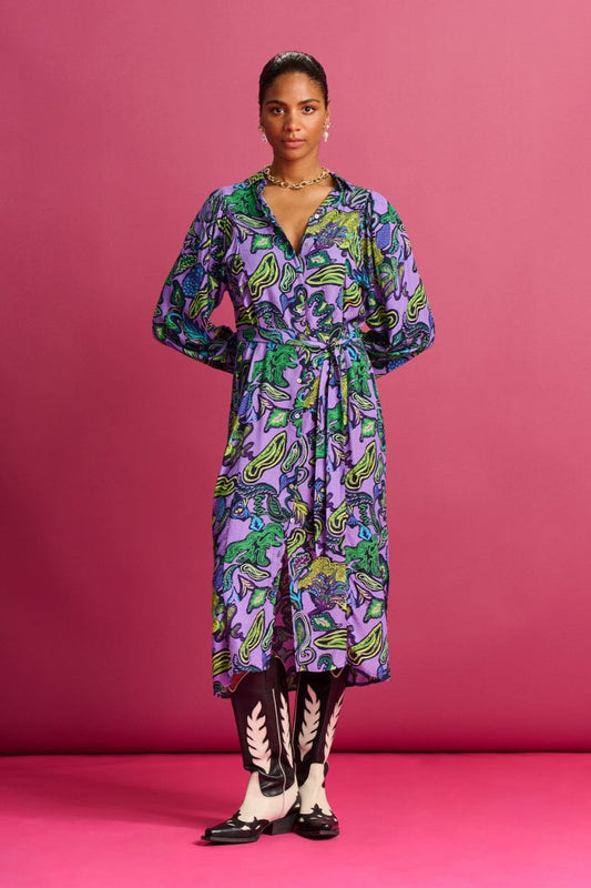 POM Amsterdam Dresses Purple / 34 DRESS - Full Glow Lilac