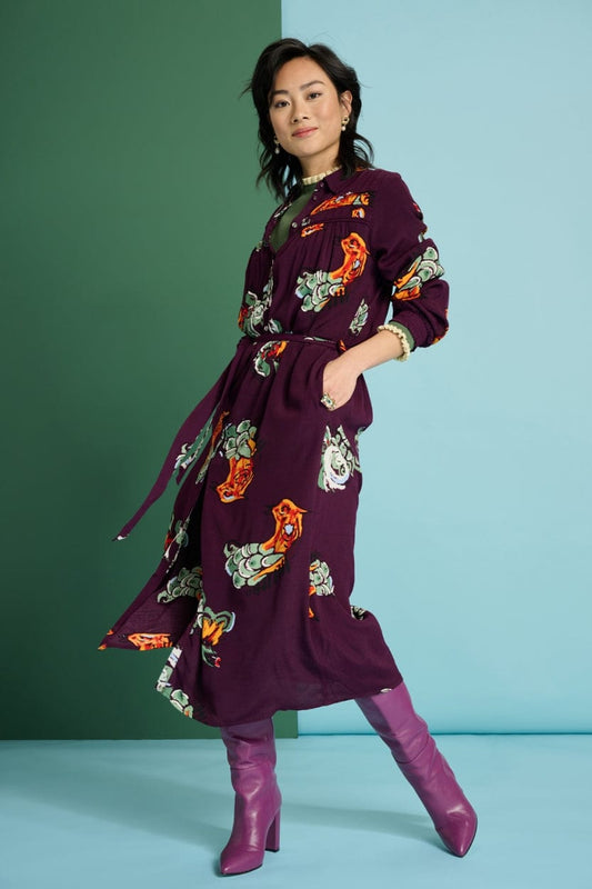 POM Amsterdam Dresses Purple / 34 DRESS - Pride Winterbloom