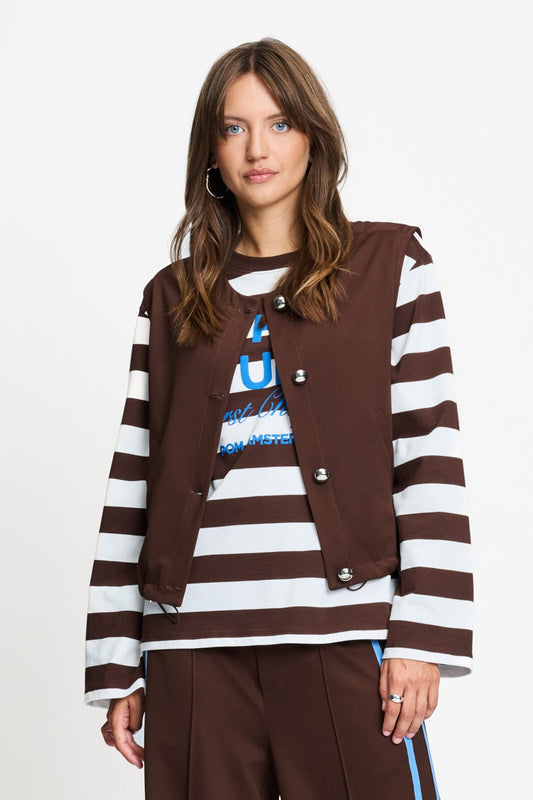 POM Amsterdam Gilets Brown / 34 GILET - Gaya Chocolate Brown