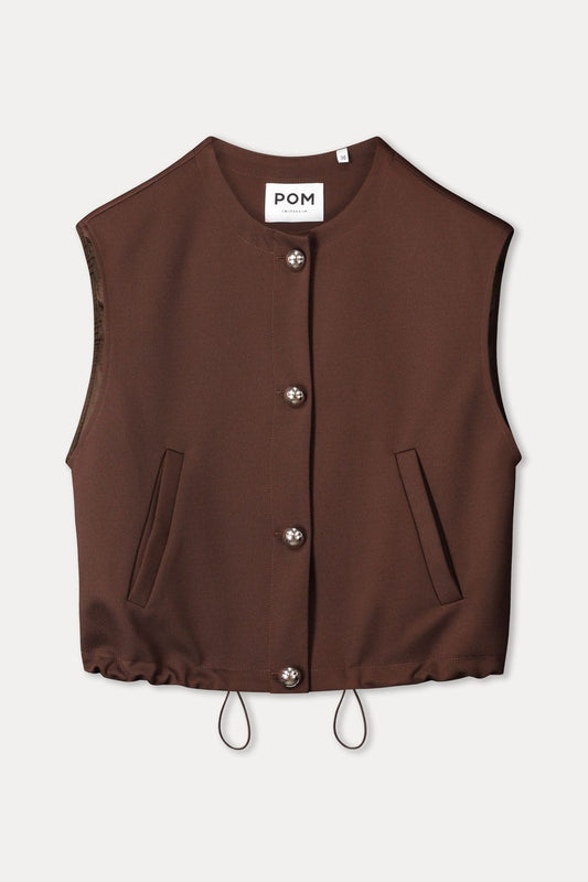 POM Amsterdam Gilets GILET - Gaya Chocolate Brown