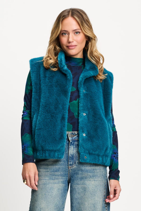 POM Amsterdam Gilets Green / 34 GILET - Ginny Teal Green
