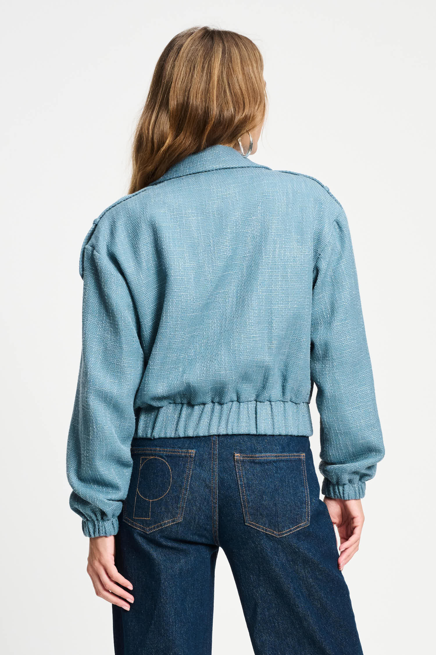 POM Amsterdam Jackets JACKET - Bouclé Dawn Blue