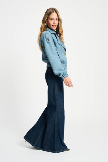 POM Amsterdam Jackets JACKET - Bouclé Dawn Blue