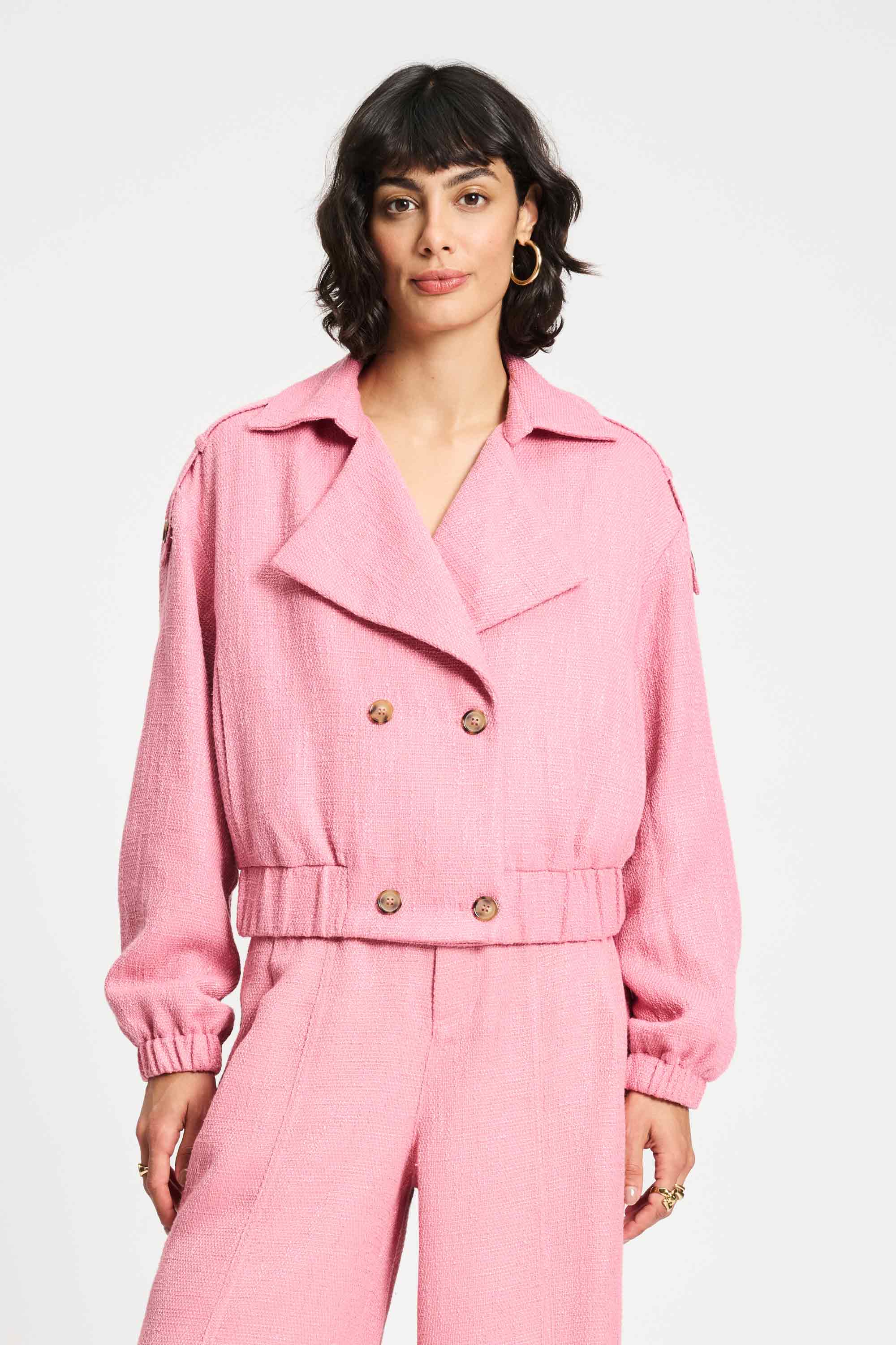 POM Amsterdam Jackets JACKET - Bouclé Sweet Pink