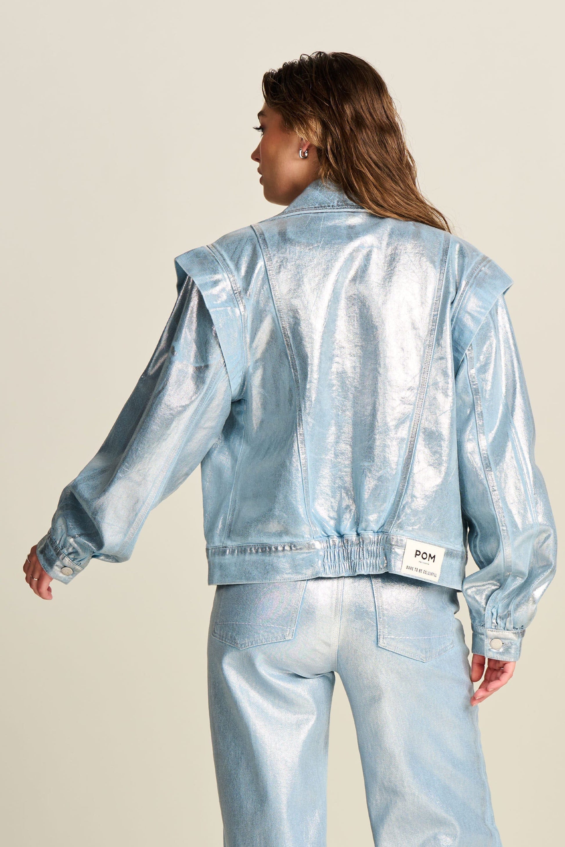 POM Amsterdam Jackets JACKET - Denim Metallic