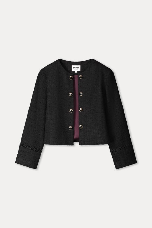 POM Amsterdam Jackets JACKET - Donna Tweed Black