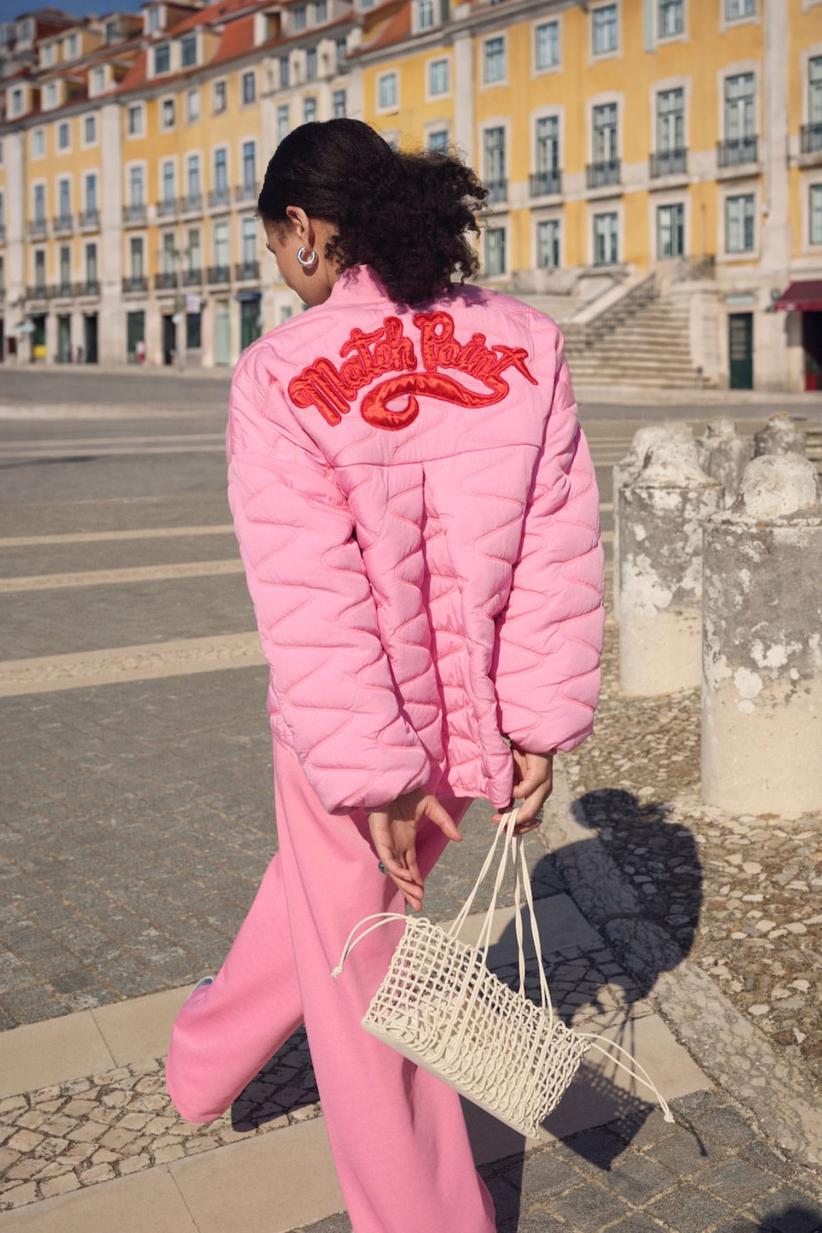 ジャケット・アウター pompompudding Pink quilted jacket | Quilted Cheering Pink | POM Amsterdam