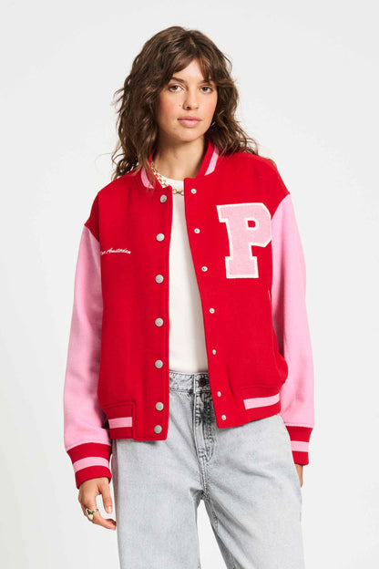 POM Amsterdam Jackets Red / 34 JACKET - Baseball Chili Red