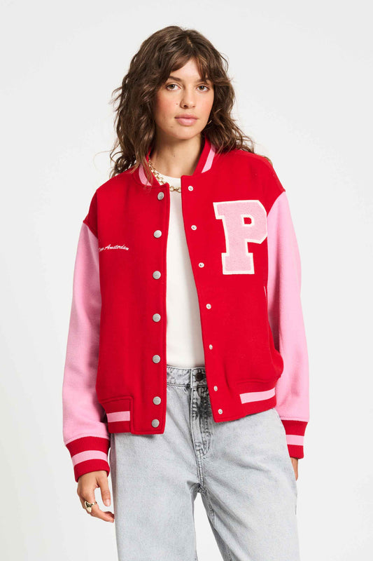 POM Amsterdam Jackets Red / 34 JACKET - Baseball Chili Red