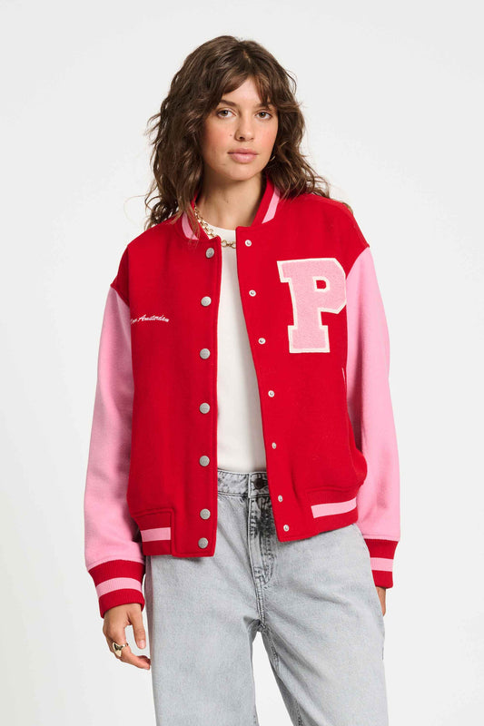POM Amsterdam Jackets Red / 34 JACKET - Baseball Chili Red