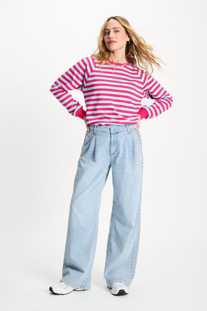POM Amsterdam Jeans Blue / 34 JEANS - Denim Mid Blue Studs