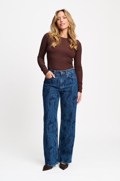 POM Amsterdam Jeans Blue / 34 JEANS - Julia Bows Mid Blue