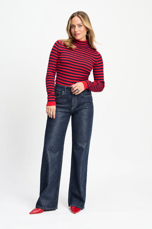 POM Amsterdam Jeans Blue / 34 JEANS - Julia Shimmer Dark Blue