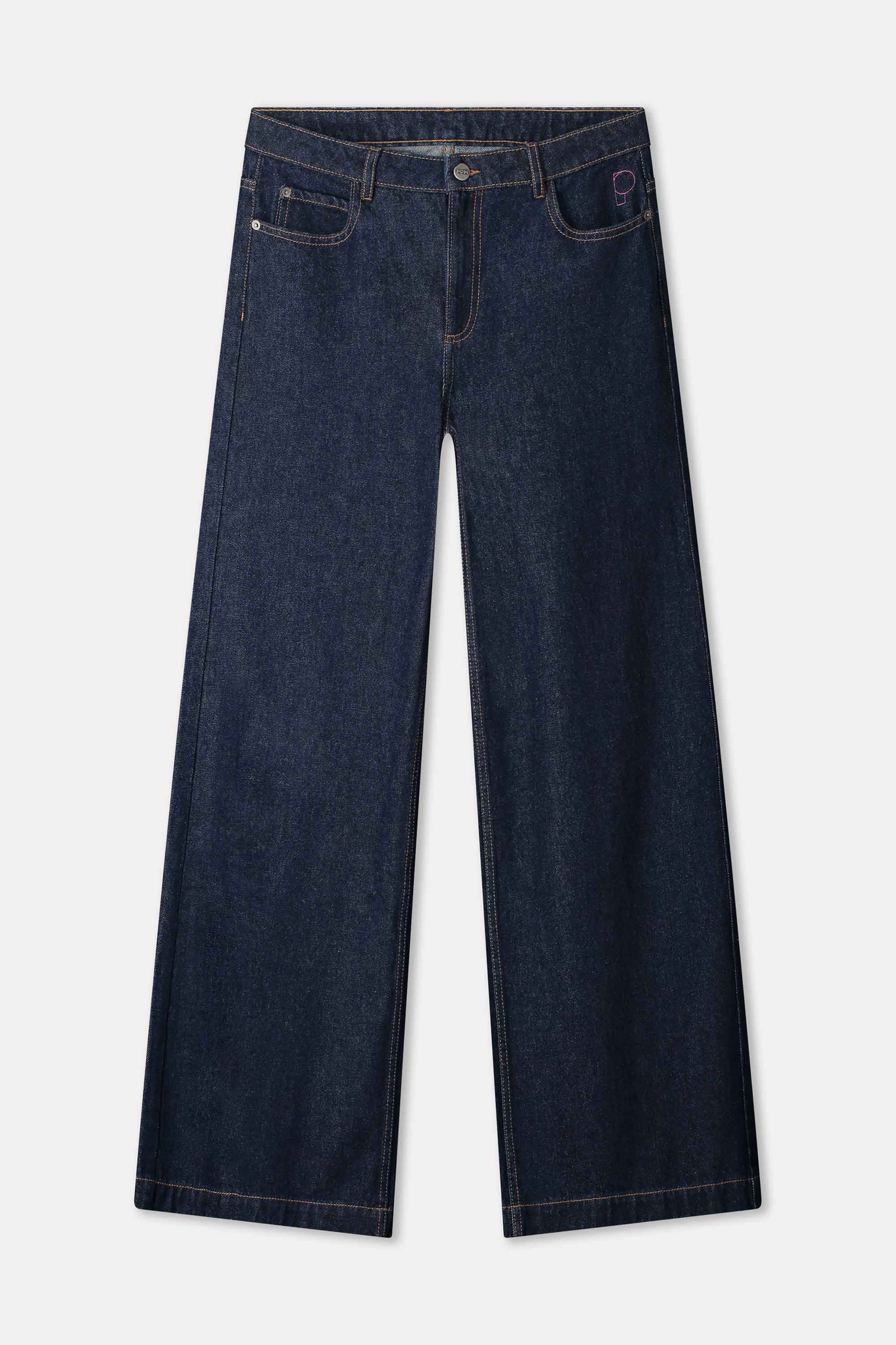 Baggy jeans dark blue | Wide-leg denim | POM Amsterdam | Official