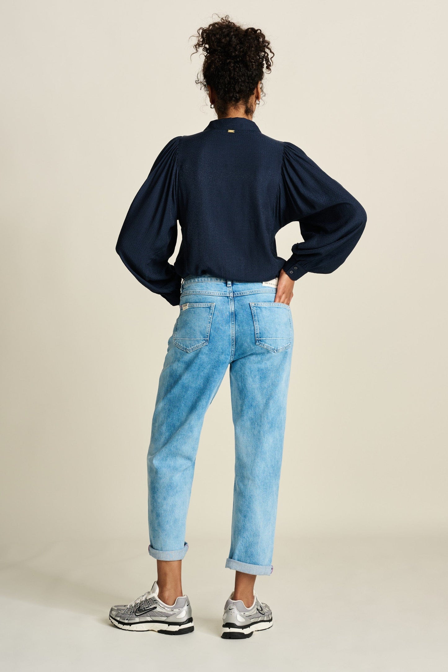 POM Amsterdam Jeans JEANS - Eline Straight Mid Blue