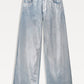 POM Amsterdam Jeans JEANS - Wide Leg Denim Metallic