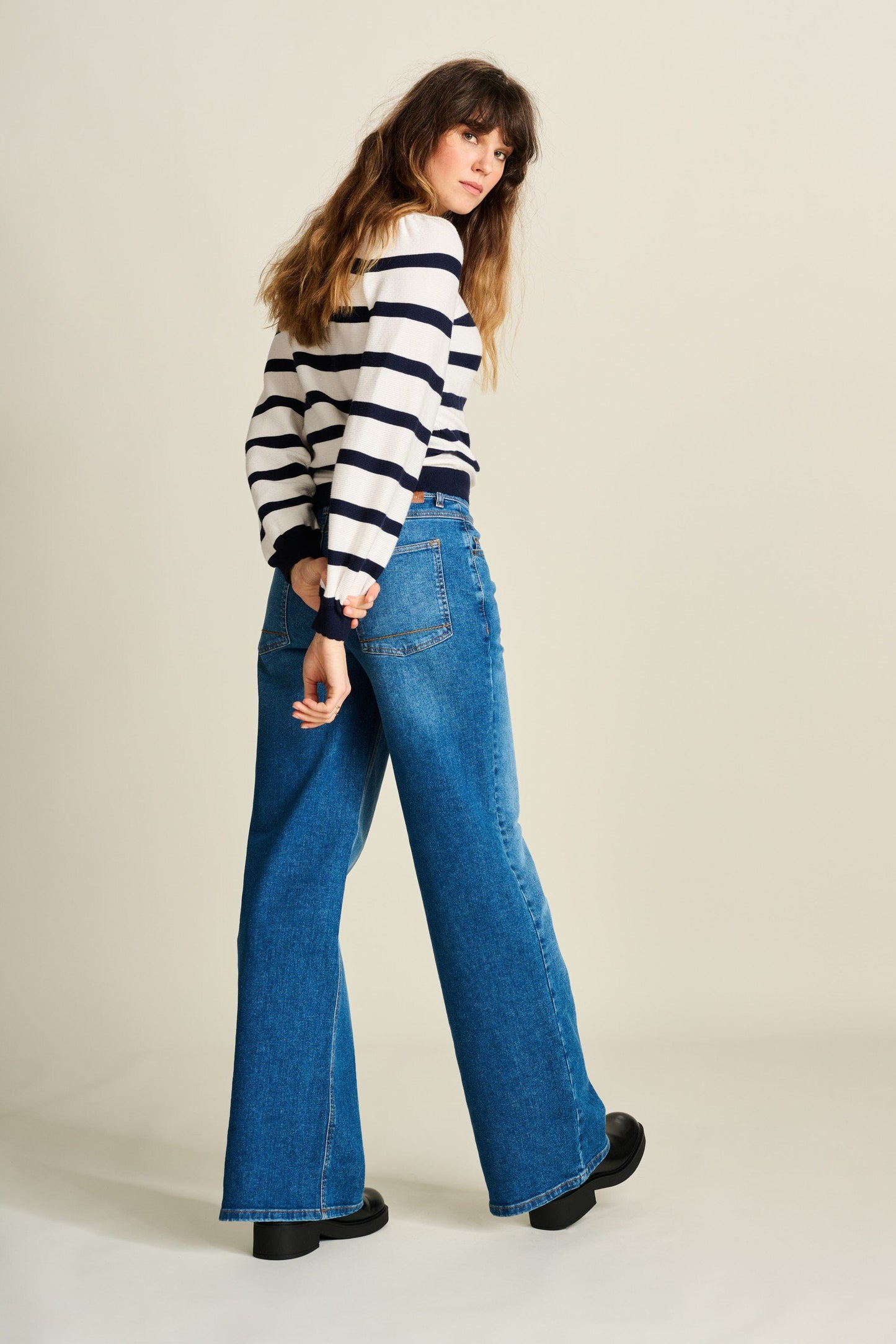 POM Amsterdam Jeans JEANS- Wide leg vintage blue