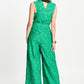 POM Amsterdam Jumpsuits JUMPSUIT - Palm Green Jacquard