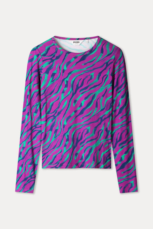 POM Amsterdam Longsleeves LONGSLEEVE - Animal Purple