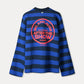 POM Amsterdam Longsleeves LONGSLEEVE - Joy Striped Blue