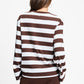 POM Amsterdam Longsleeves LONGSLEEVE - Joy Striped Brown White
