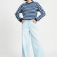 POM Amsterdam Longsleeves LONGSLEEVE - Lisa Striped Blue White