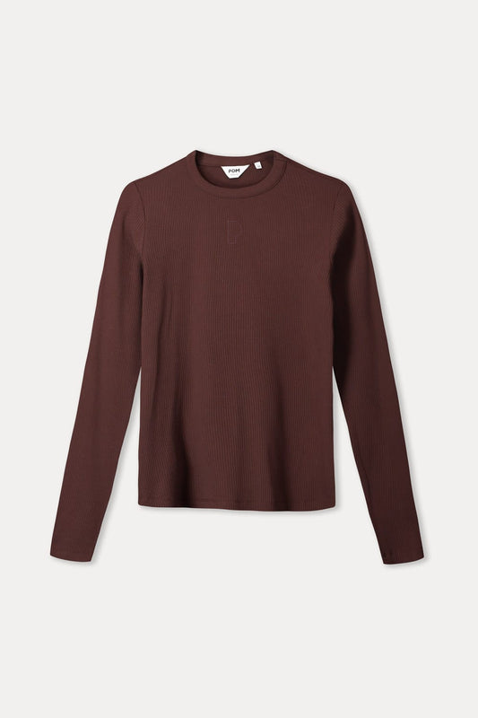 POM Amsterdam Longsleeves LONGSLEEVE - Rose Chocolate Brown