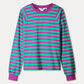 POM Amsterdam Longsleeves LONGSLEEVE - Striped Purple Green