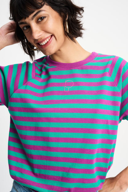 POM Amsterdam Longsleeves Multi colour / 34 LONGSLEEVE - Striped Purple Green