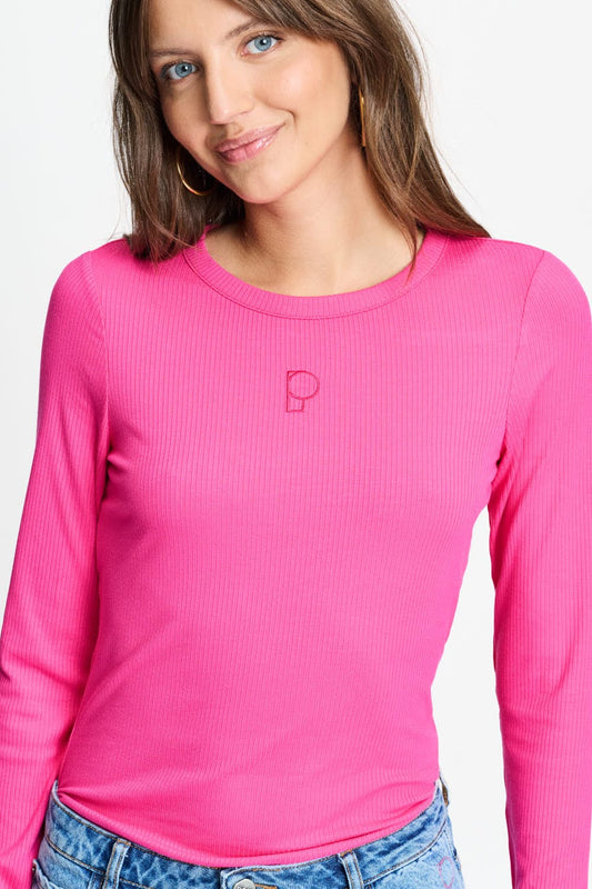 POM Amsterdam Longsleeves Pink / 34 LONGSLEEVE - Rose Ultra Pink