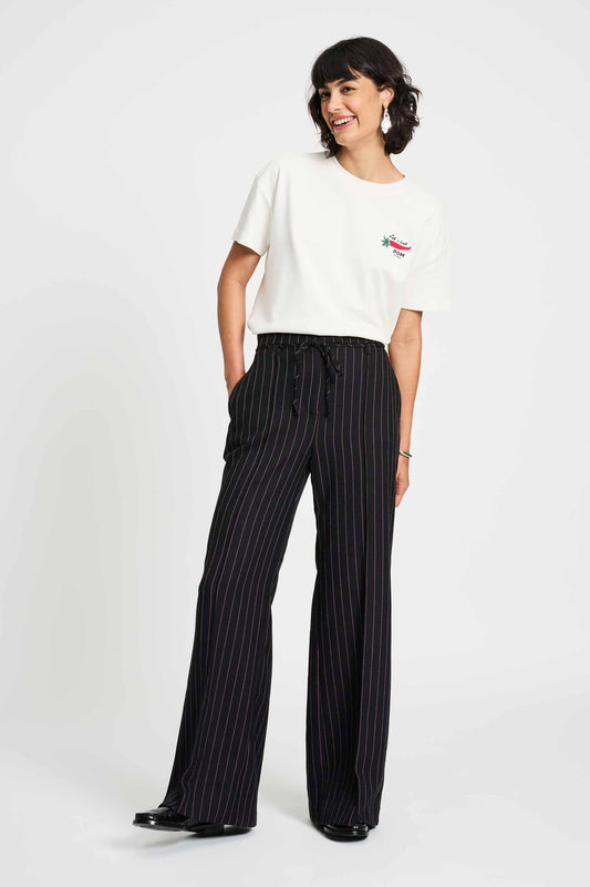 POM Amsterdam Pants Black / 34 PANTS - Noir Striped