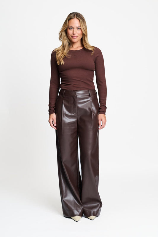 POM Amsterdam Pants Brown / 34 PANTS - Abby Chocolate Brown