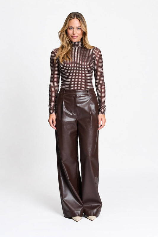 POM Amsterdam Pants Brown / 34 PANTS - Abby Chocolate Brown