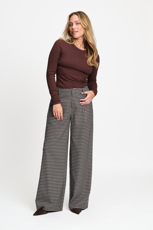 POM Amsterdam Pants Brown / 34 PANTS - Charlie Check Brown