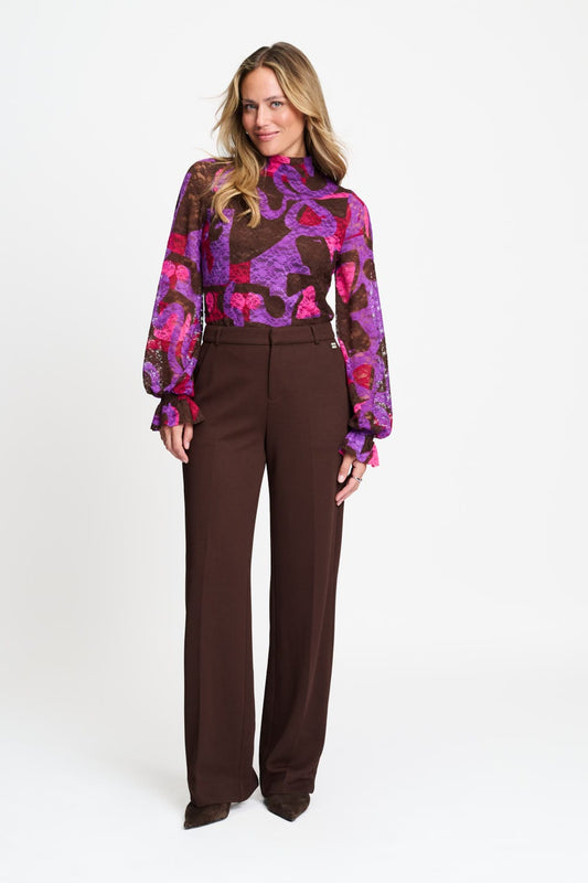 POM Amsterdam Pants Brown / 34 PANTS - Lara Chocolate Brown