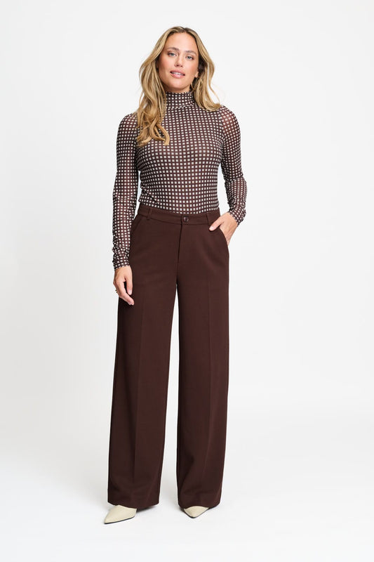 POM Amsterdam Pants Brown / 34 PANTS - Lola Chocolate Brown