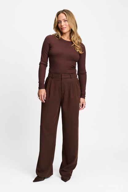 POM Amsterdam Pants Brown / 34 PANTS - Marlou Chocolate Brown