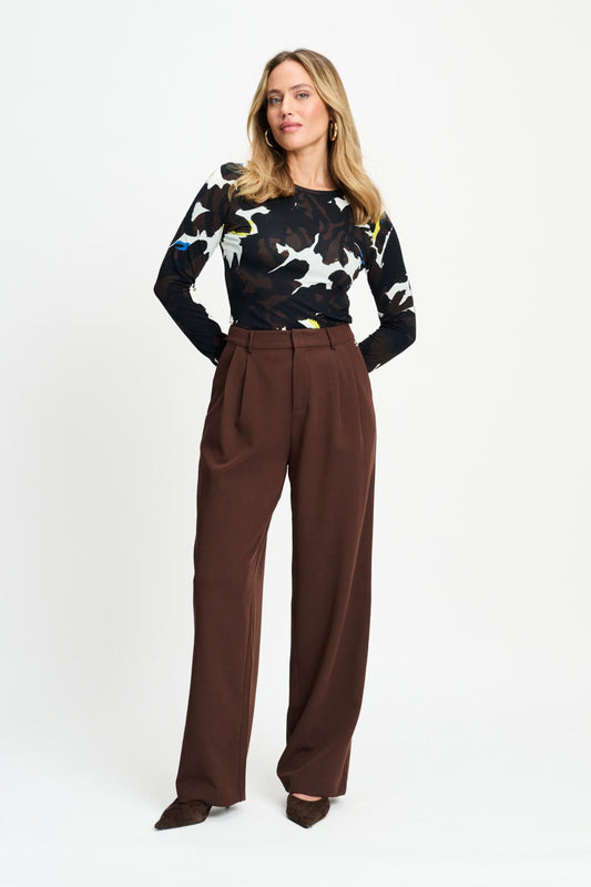 POM Amsterdam Pants Brown / 34 PANTS - Marlou Chocolate Brown