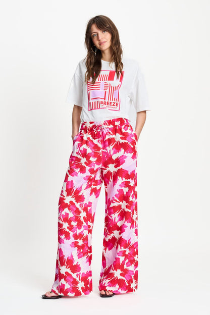 POM Amsterdam Pants Multi colour / 34 PANTS - Bubble Bloom Lavender Linen