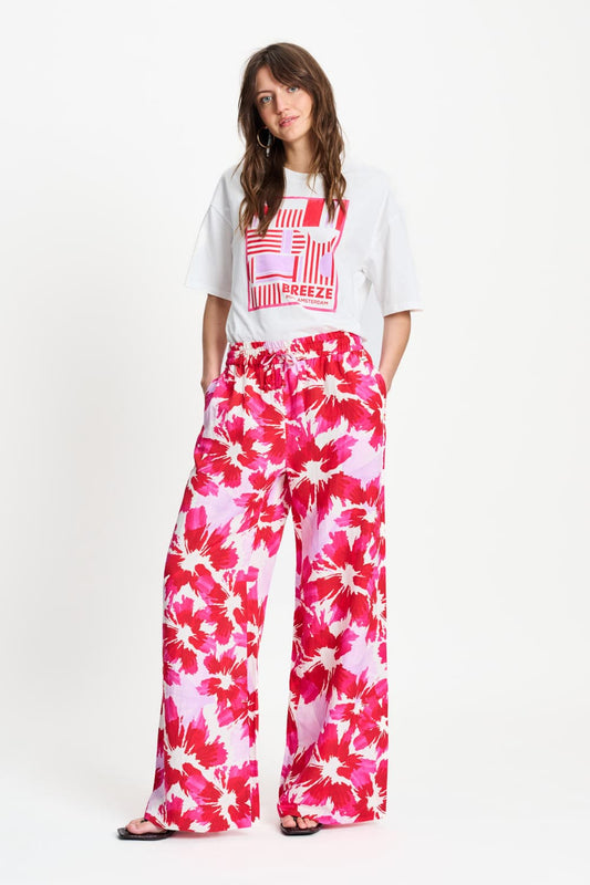 POM Amsterdam Pants Multi colour / 34 PANTS - Bubble Bloom Lavender Linen